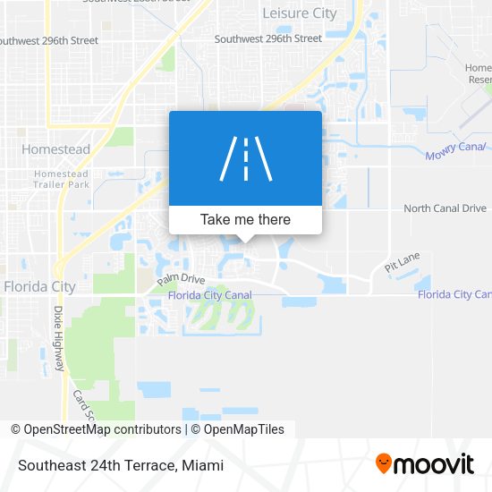 Southeast 24th Terrace map