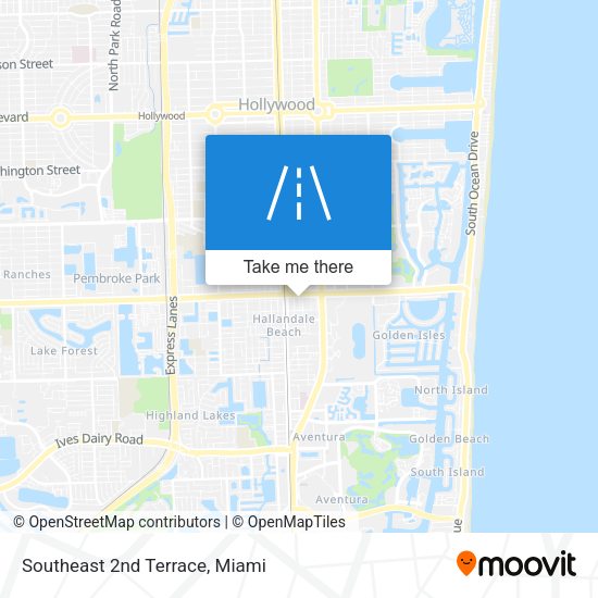 Southeast 2nd Terrace map