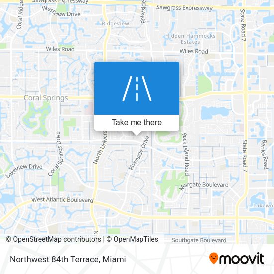 Mapa de Northwest 84th Terrace
