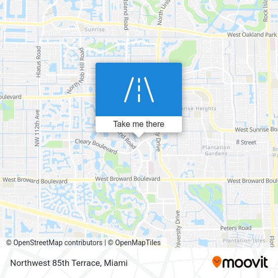 Northwest 85th Terrace map