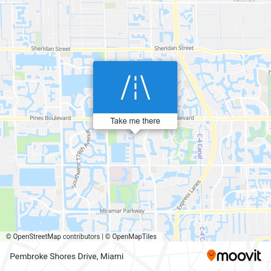 Mapa de Pembroke Shores Drive
