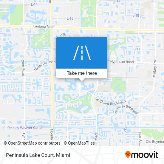 Mapa de Peninsula Lake Court