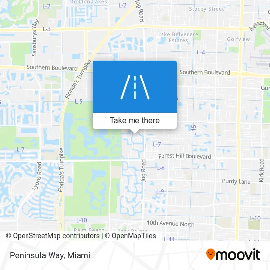Peninsula Way map