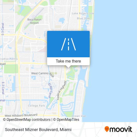Southeast Mizner Boulevard map