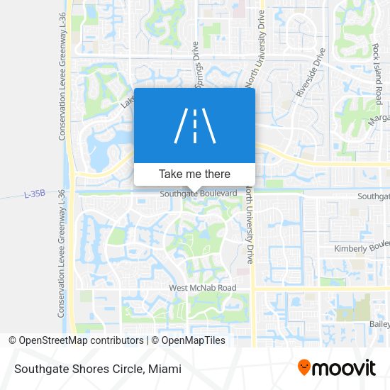 Southgate Shores Circle map