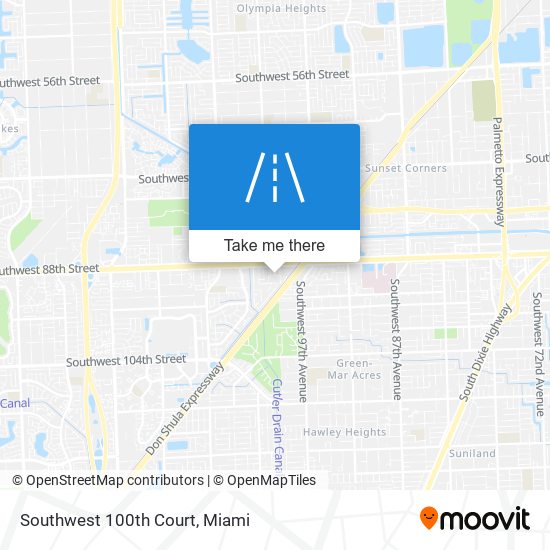 Southwest 100th Court map