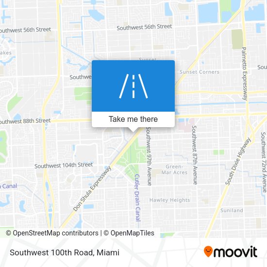 Southwest 100th Road map