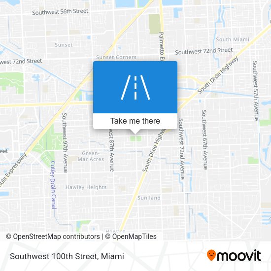 Southwest 100th Street map