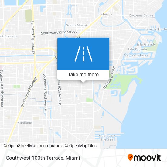Southwest 100th Terrace map