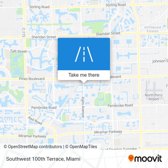 Southwest 100th Terrace map