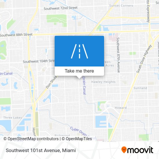 Southwest 101st Avenue map