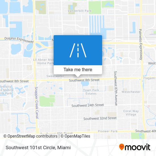 Southwest 101st Circle map
