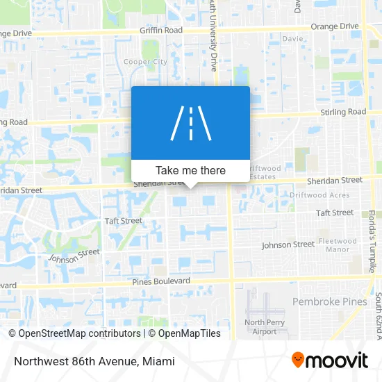 Northwest 86th Avenue map