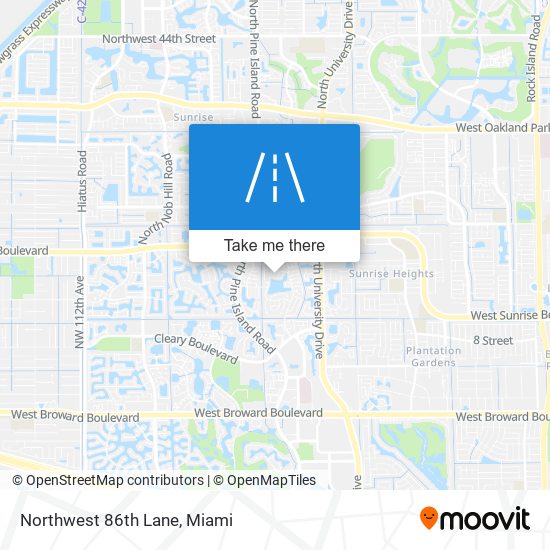 Mapa de Northwest 86th Lane