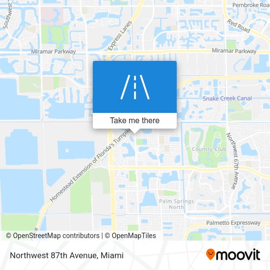 Northwest 87th Avenue map