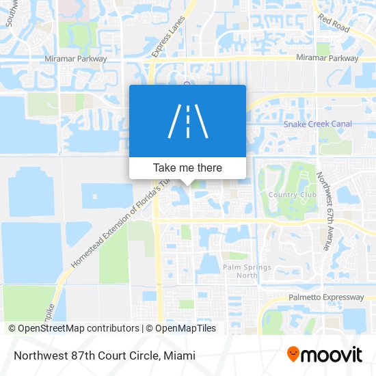 Mapa de Northwest 87th Court Circle