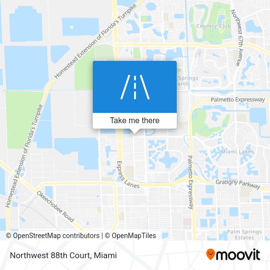 Northwest 88th Court map