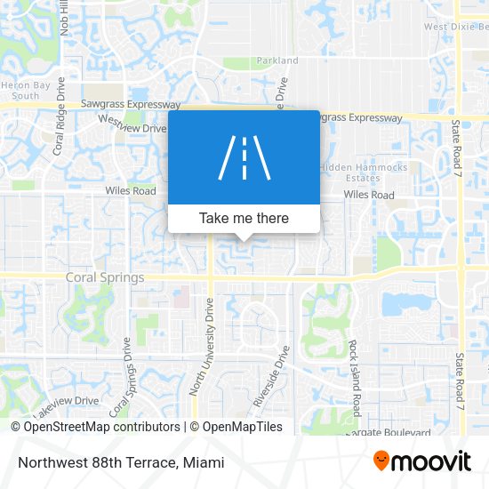 Mapa de Northwest 88th Terrace