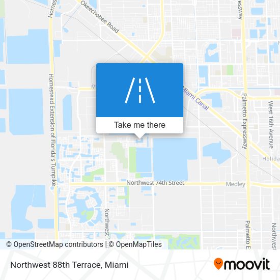 Mapa de Northwest 88th Terrace