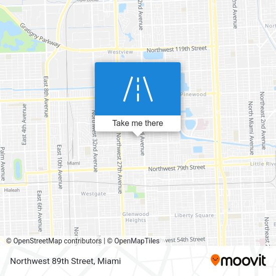 Northwest 89th Street map