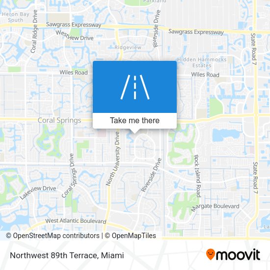 Northwest 89th Terrace map