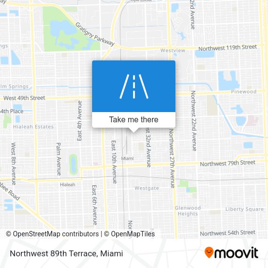 Northwest 89th Terrace map