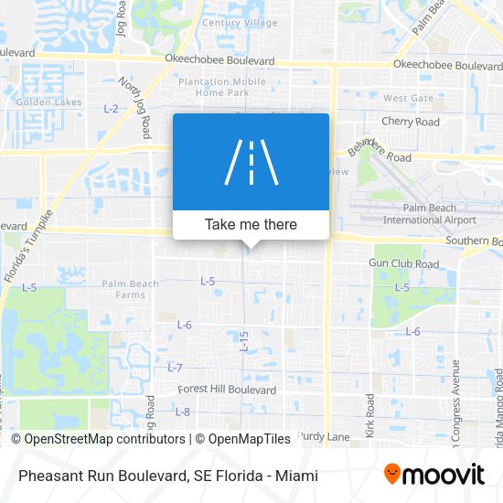 Mapa de Pheasant Run Boulevard