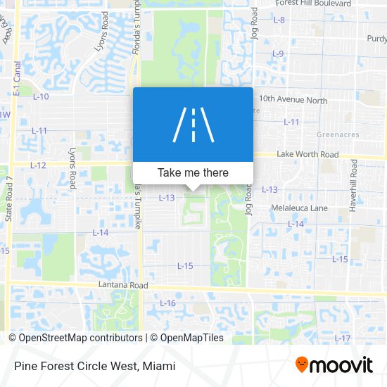 Pine Forest Circle West map
