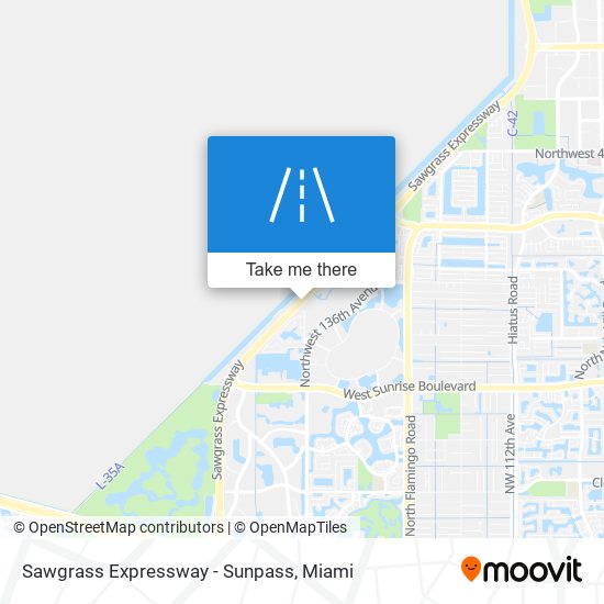 Sawgrass Expressway - Sunpass map