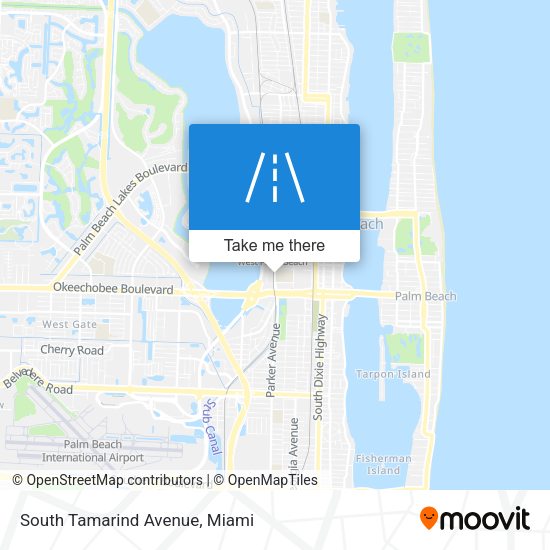 South Tamarind Avenue map