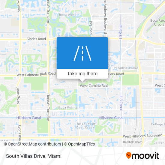 South Villas Drive map