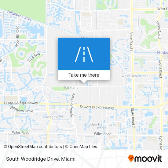 South Woodridge Drive map