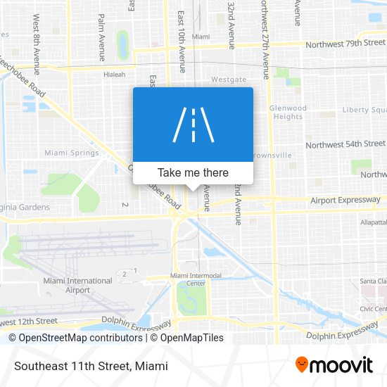 Southeast 11th Street map
