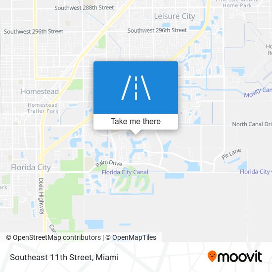 Southeast 11th Street map