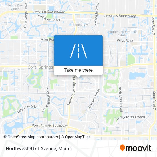 Northwest 91st Avenue map