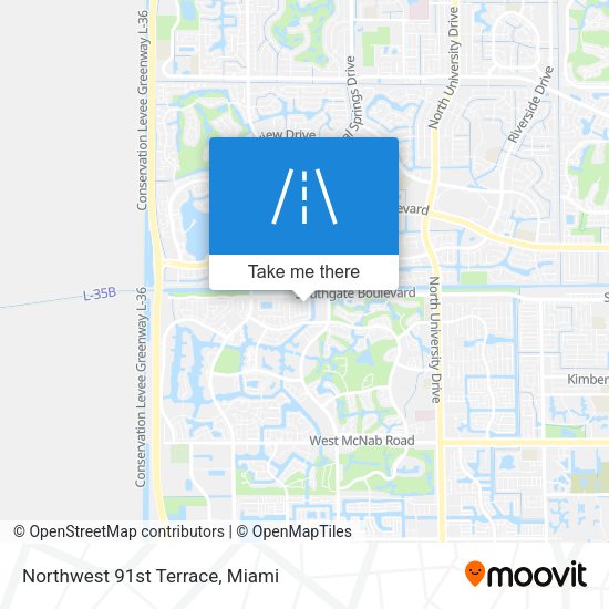 Mapa de Northwest 91st Terrace