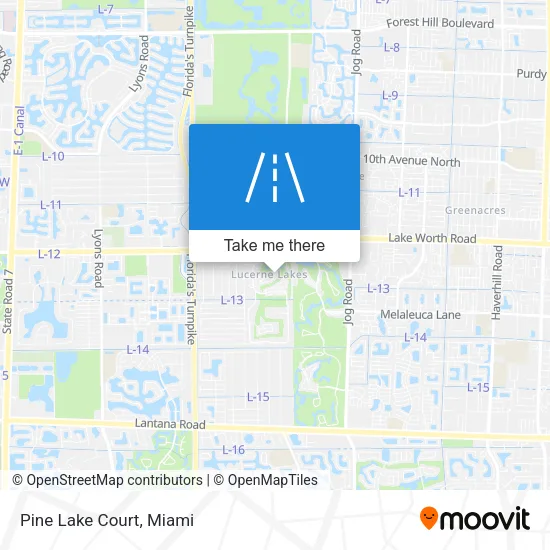 Pine Lake Court map