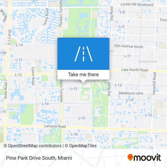 Pine Park Drive South map