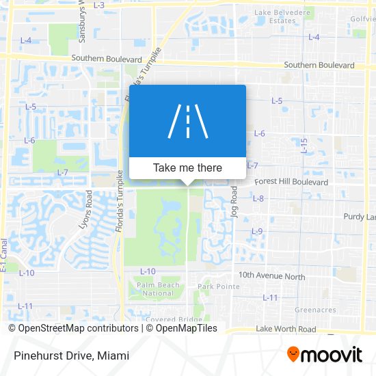 Mapa de Pinehurst Drive