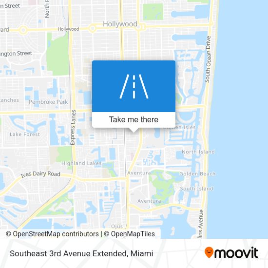 Mapa de Southeast 3rd Avenue Extended