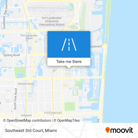Southeast 3rd Court map