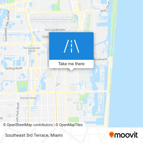 Southeast 3rd Terrace map