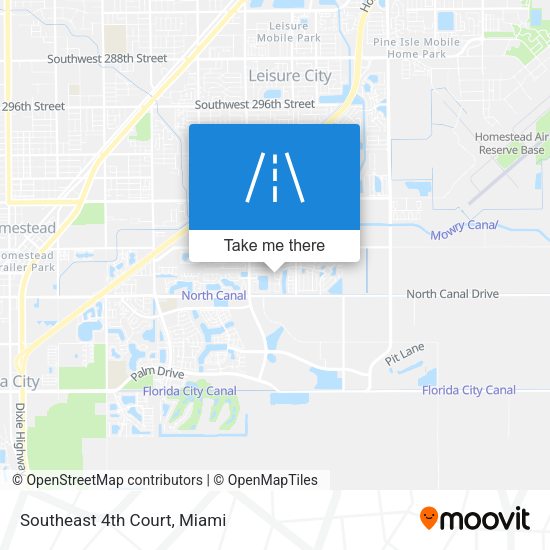 Southeast 4th Court map