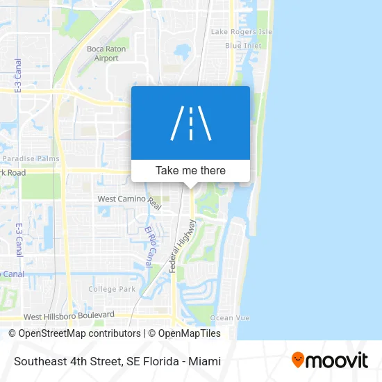 Southeast 4th Street map