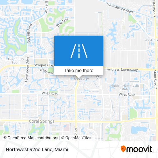 Northwest 92nd Lane map