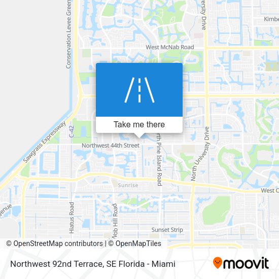 Northwest 92nd Terrace map