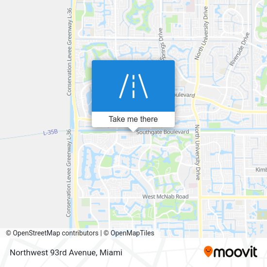 Northwest 93rd Avenue map