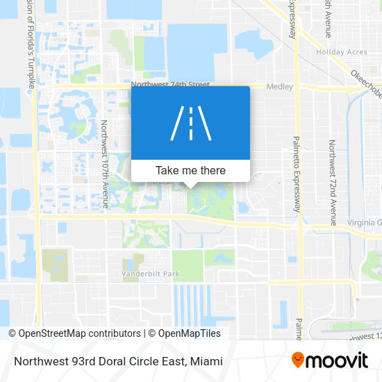 Mapa de Northwest 93rd Doral Circle East