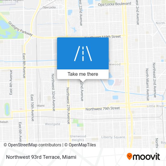 Northwest 93rd Terrace map