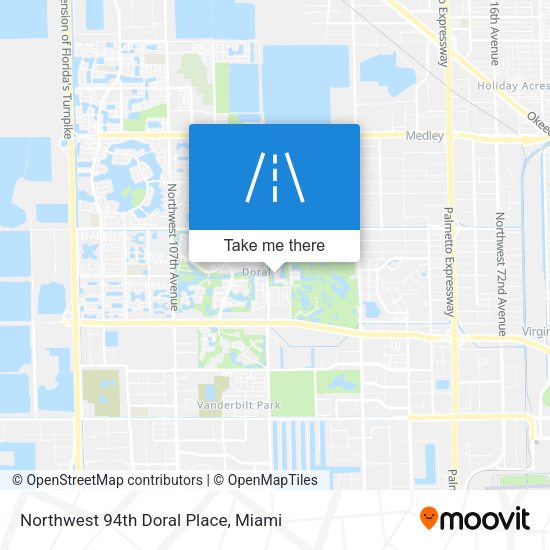 Northwest 94th Doral Place map